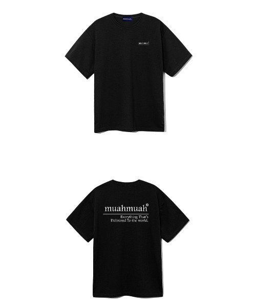 muahmuah(ムーアムーア)の「A'GEM/9 × .kom 『muah muah/ムーアムーア』SIGNATURE BACK POINT HALF T-SHIRT/シグニチャーバックポイントハーフTシャツ(Tシャツ/カットソー・レディース・ブラック/ホワイト・FREE)」の12枚目の写真