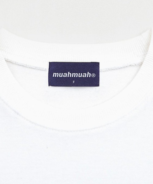 muahmuah(ムーアムーア)の「A'GEM/9 × .kom 『muah muah/ムーアムーア』SIGNATURE BACK POINT HALF T-SHIRT/シグニチャーバックポイントハーフTシャツ(Tシャツ/カットソー・レディース・ブラック/ホワイト・FREE)」の16枚目の写真