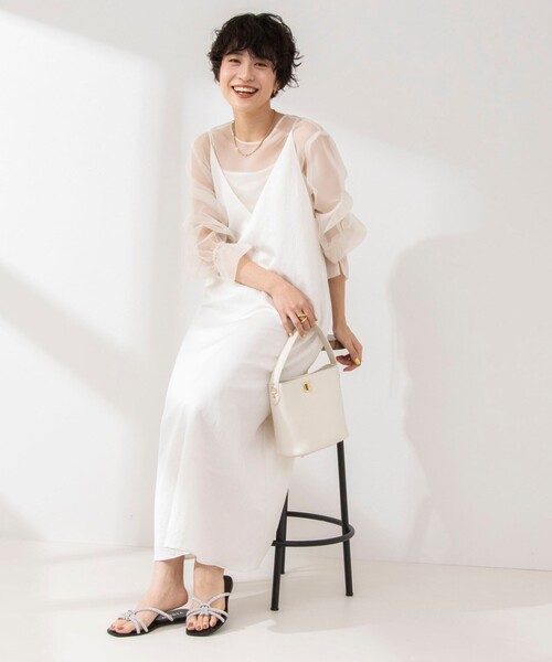 セール】ウォッシャブルサテンキャミワンピース（ワンピース