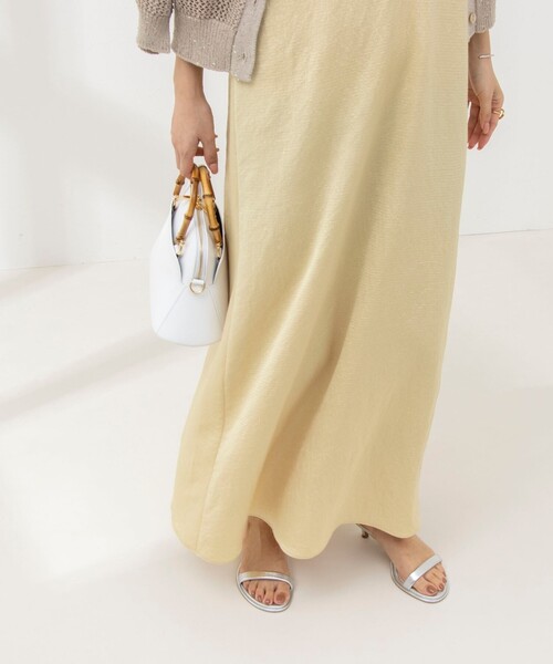 NOLLEY’S（ノーリーズ）の「ウォッシャブルサテンキャミワンピース（ワンピース・レディース・アイボリー/イエロー/ブラック・38）」の17枚目の写真