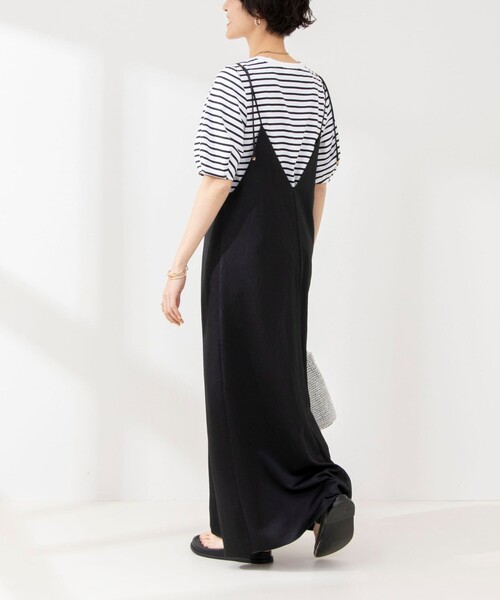 NOLLEY’S（ノーリーズ）の「ウォッシャブルサテンキャミワンピース（ワンピース・レディース・アイボリー/イエロー/ブラック・38）」の18枚目の写真