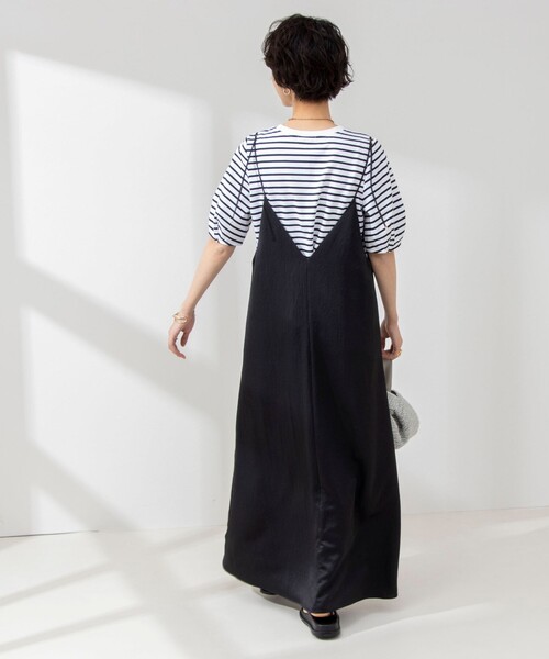 NOLLEY’S（ノーリーズ）の「ウォッシャブルサテンキャミワンピース（ワンピース・レディース・アイボリー/イエロー/ブラック・38）」の21枚目の写真