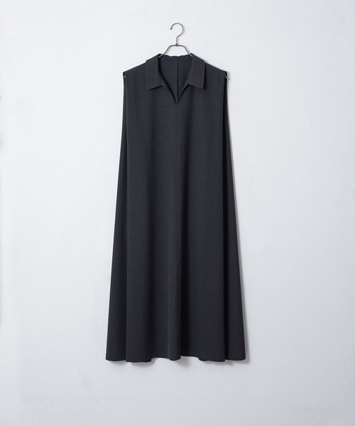 for/c(フォーシー)の「撥水スキッパーワンピース【サスティナブル】(ワンピース・レディース・グレー/チャコールグレー・M/L/LL)」の11枚目の写真