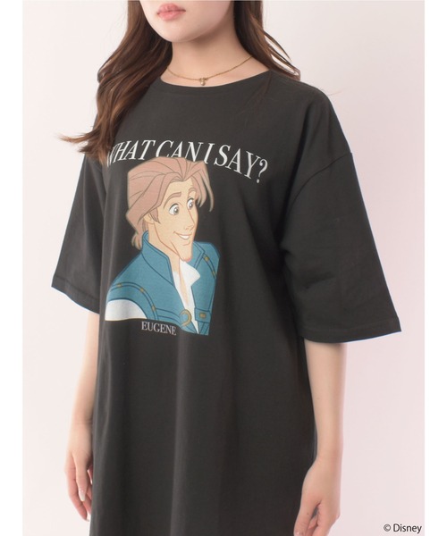 MIIA（ミーア）の「【Disney/塔の上のラプンツェル】グラフィックプリントビッグTシャツ（Tシャツ/カットソー・レディース・オフホワイト/ブラック・FREE）」の12枚目の写真