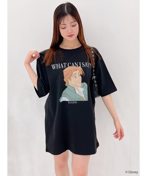 MIIA（ミーア）の「【Disney/塔の上のラプンツェル】グラフィックプリントビッグTシャツ（Tシャツ/カットソー・レディース・オフホワイト/ブラック・FREE）」の22枚目の写真