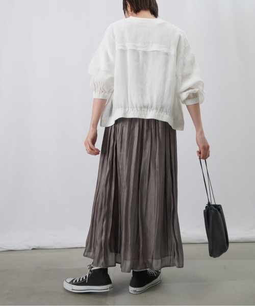 LUCA/LADY LUCK LUCA（ルカ/レディラックルカ）の「LC/LLL ラミーノーカラーブルゾン（ブルゾン・レディース・ライトグレー/キャメル/オフホワイト/ブラック・FREE）」の7枚目の写真