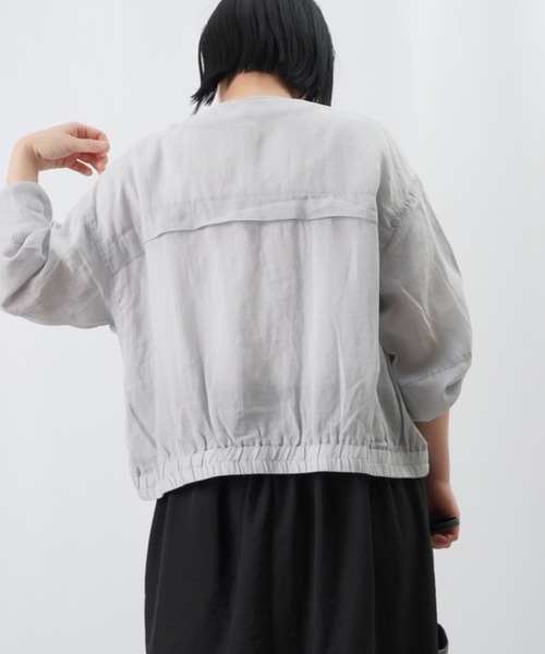 LUCA/LADY LUCK LUCA（ルカ/レディラックルカ）の「LC/LLL ラミーノーカラーブルゾン（ブルゾン・レディース・ライトグレー/キャメル/オフホワイト/ブラック・FREE）」の16枚目の写真