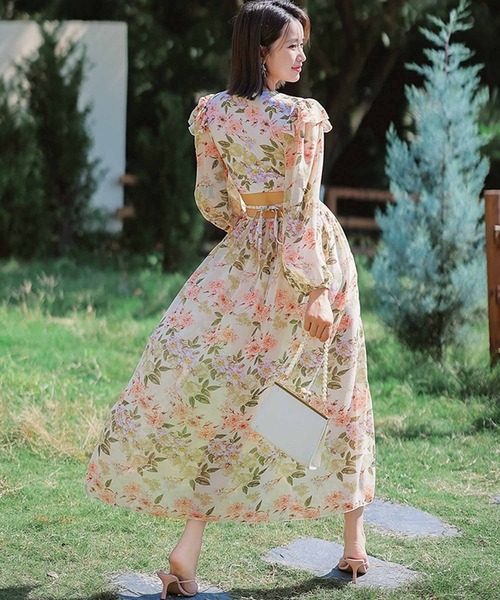 セール】パレオ付き サイドオープン ワンピース水着 レディース