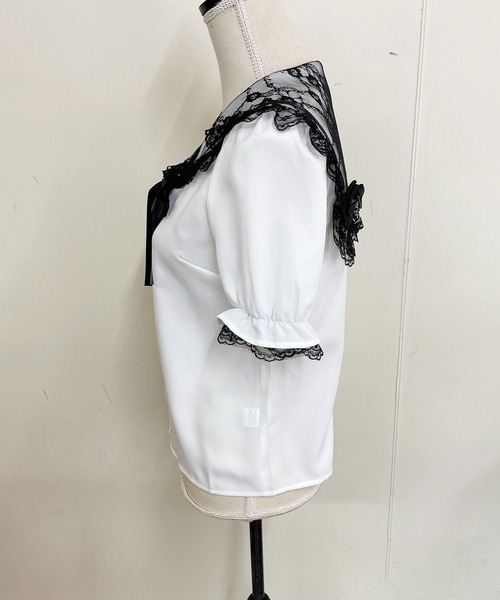 MA*RS（アメーバーマーズ）の「リボンチャームスピンドルセーラーブラウス（シャツ/ブラウス・レディース・ブラック/ピンク/ホワイト/ホワイト×ピンク/サックスブルー・FREE）」の8枚目の写真