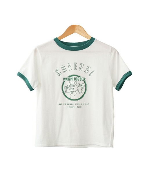 mili an deni(ミリアンデニ)の「リンガー半袖Tシャツ(Tシャツ/カットソー・レディース・レッド/グリーン/ネイビー・L/M)」の18枚目の写真