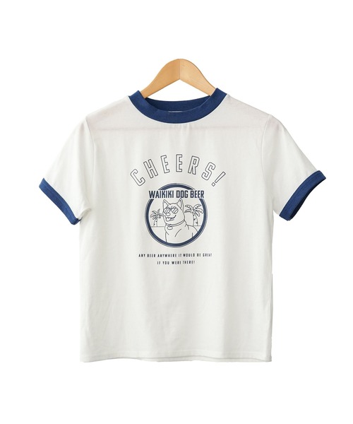 mili an deni(ミリアンデニ)の「リンガー半袖Tシャツ(Tシャツ/カットソー・レディース・レッド/グリーン/ネイビー・L/M)」の19枚目の写真