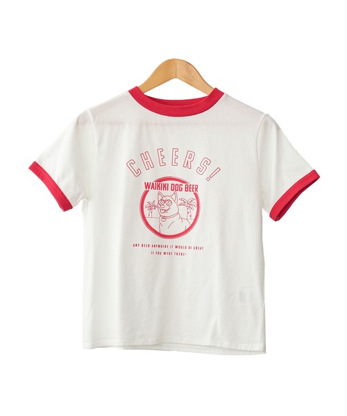 mili an deni(ミリアンデニ)の「リンガー半袖Tシャツ(Tシャツ/カットソー・レディース・レッド/グリーン/ネイビー・L/M)」の20枚目の写真