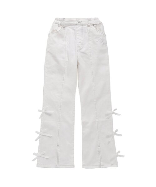 algy（アルジー）の「フロントスリットりぼんフレアワイドパンツ（その他パンツ・キッズ・ブラック/サックスブルー/アイボリー・MEDIUM/X-SMALL/XX-SMALL/SMALL）」の16枚目の写真