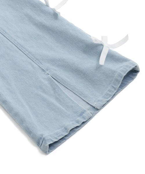 algy（アルジー）の「フロントスリットりぼんフレアワイドパンツ（その他パンツ・キッズ・ブラック/サックスブルー/アイボリー・MEDIUM/X-SMALL/XX-SMALL/SMALL）」の18枚目の写真