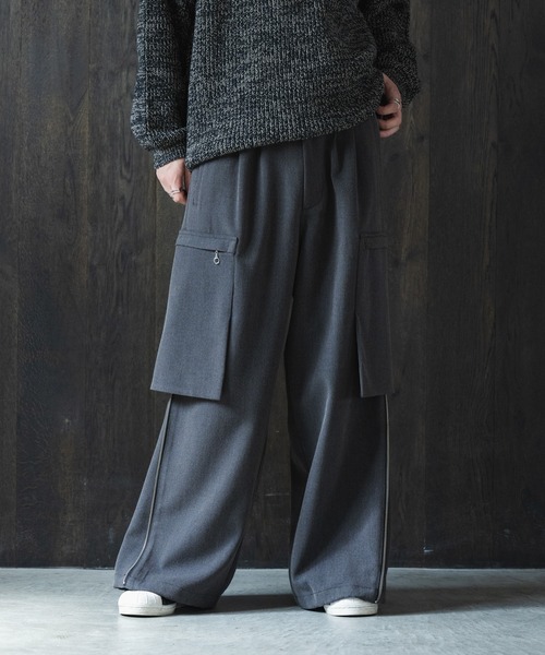 CASPER JOHN（キャスパージョン）の「Zip baggy cargo pants/ジップバギーカーゴパンツ（カーゴパンツ・メンズ・グレー/ブラック・X-SMALL/SMALL/MEDIUM/LARGE）」の2枚目の写真