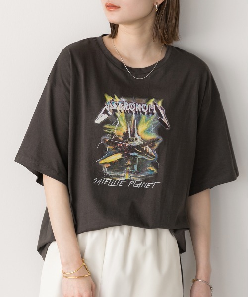 ad thie(アドティエ)の「アソートデザイン プリントTシャツ(Tシャツ/カットソー・レディース・ブラック系/グレー系1/ホワイト系1/ホワイト系2/グレー系2/グレー系3/ブラック系2・FREE)」の6枚目の写真