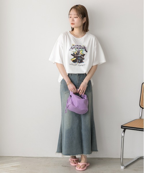 ad thie(アドティエ)の「アソートデザイン プリントTシャツ(Tシャツ/カットソー・レディース・ブラック系/グレー系1/ホワイト系1/ホワイト系2/グレー系2/グレー系3/ブラック系2・FREE)」の20枚目の写真