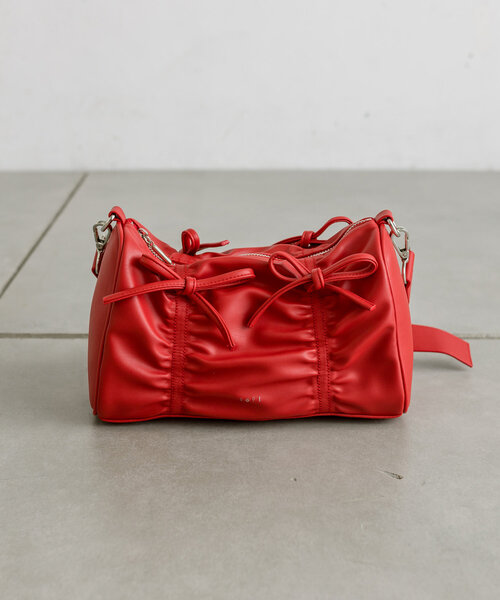 loti（ロティ）の「loti リボンギャザースクエアBAG（ショルダーバッグ・レディース・ブラック/シルバー/レッド・ONE SIZE）」の18枚目の写真