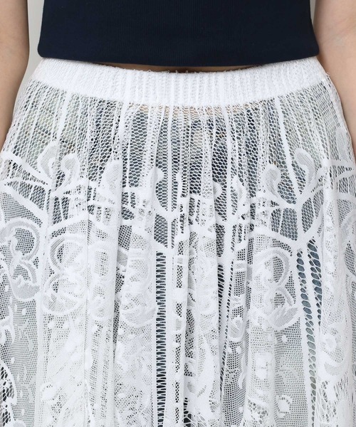 3.3 Field Trip （3.3フィールドトリップ）の「3.3 Field Trip／レースロングスカート（スカート・レディース・ホワイト/クリーム・FREE）」の17枚目の写真