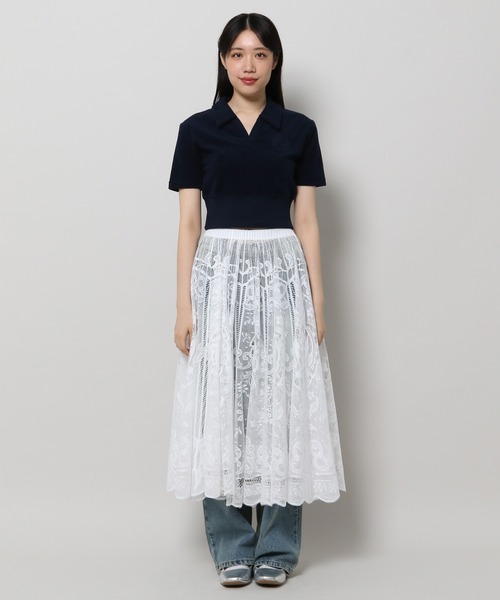 3.3 Field Trip （3.3フィールドトリップ）の「3.3 Field Trip／レースロングスカート（スカート・レディース・ホワイト/クリーム・FREE）」の12枚目の写真