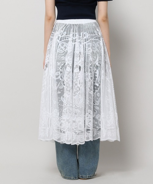 3.3 Field Trip （3.3フィールドトリップ）の「3.3 Field Trip／レースロングスカート（スカート・レディース・ホワイト/クリーム・FREE）」の15枚目の写真