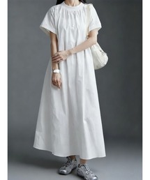 MAISON DE THERESE | フレンチ袖ビッグシルエットロングワンピース(ワンピース)