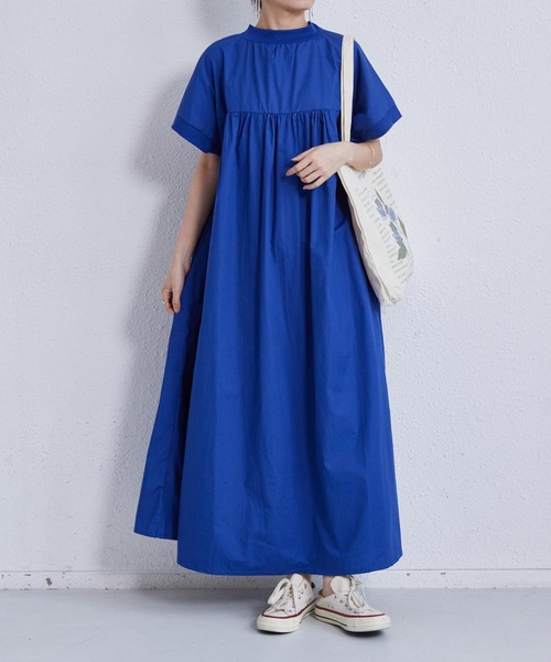 MAISON DE THERESE（メゾン ド テレーズ）の「フレンチ袖ビッグシルエットロングワンピース（ワンピース・レディース・ブラック/モカ/ネイビー/ホワイト・FREE）」の11枚目の写真