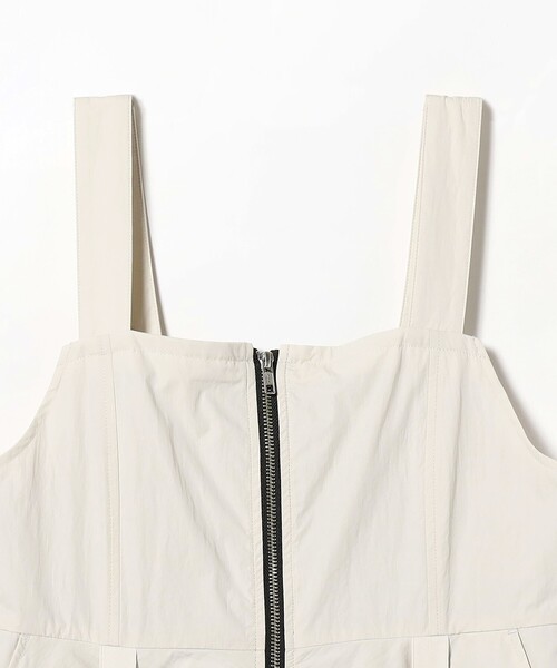 Ray BEAMS（レイビームス）の「Ray BEAMS / ギャザー ジップ サロペット ワンピース（ワンピース・レディース・ホワイト系その他6/ブラック・0/1）」の8枚目の写真