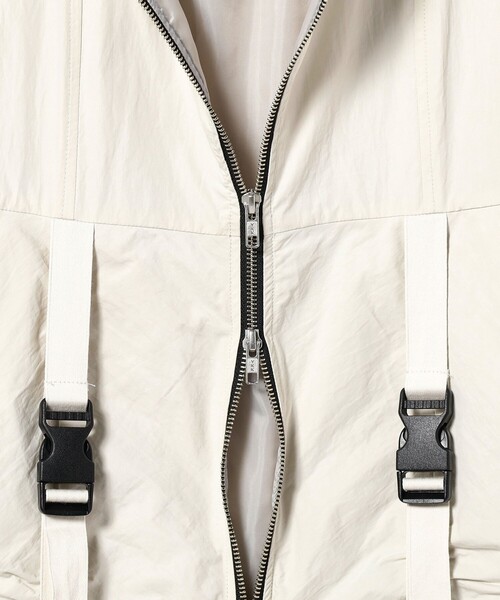 Ray BEAMS（レイビームス）の「Ray BEAMS / ギャザー ジップ サロペット ワンピース（ワンピース・レディース・ホワイト系その他6/ブラック・0/1）」の6枚目の写真