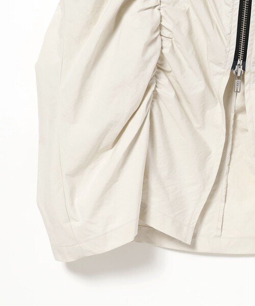 Ray BEAMS（レイビームス）の「Ray BEAMS / ギャザー ジップ サロペット ワンピース（ワンピース・レディース・ホワイト系その他6/ブラック・0/1）」の5枚目の写真