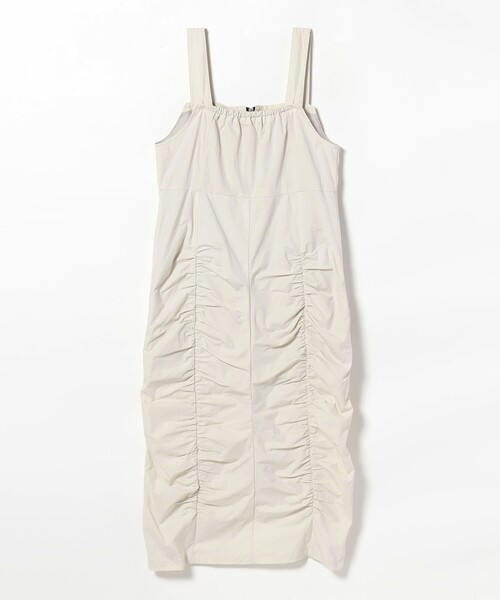 Ray BEAMS（レイビームス）の「Ray BEAMS / ギャザー ジップ サロペット ワンピース（ワンピース・レディース・ホワイト系その他6/ブラック・0/1）」の4枚目の写真