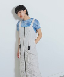 Ray BEAMS | Ray BEAMS / ギャザー ジップ サロペット ワンピース(ワンピース)