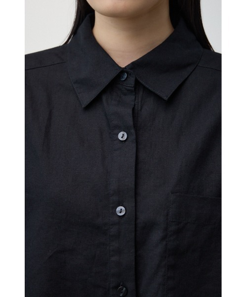 AZUL by moussy(アズールバイマウジー)の「コットンリネンバックデザインシャツ(シャツ/ブラウス・レディース・ブラック/カーキ/アイボリー・FREE)」の19枚目の写真