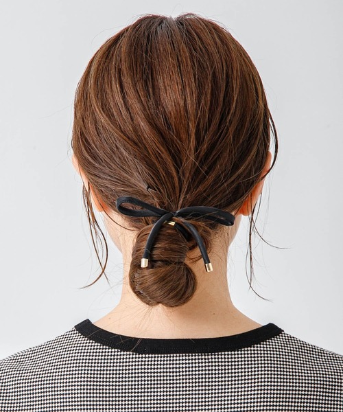 URBAN RESEARCH Sonny Label(アーバンリサーチサニーレーベル)の「リボンヘアゴム(ヘアゴム・レディース・ベージュ/ブラック・ONE)」の2枚目の写真