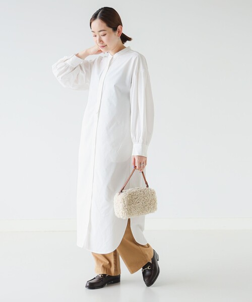 B:MING by BEAMS（ビーミングバイビームス）の「バンドカラー ワンピース（S～M）（シャツワンピース・レディース・サックスブルー/オフホワイト/その他1/その他・SMALL/MEDIUM）」の2枚目の写真