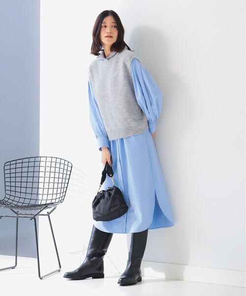 B:MING by BEAMS（ビーミングバイビームス）の「バンドカラー ワンピース（S～M）（シャツワンピース・レディース・サックスブルー/オフホワイト/その他1/その他・SMALL/MEDIUM）」の3枚目の写真