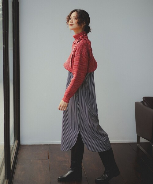 B:MING by BEAMS（ビーミングバイビームス）の「バンドカラー ワンピース（S～M）（シャツワンピース・レディース・サックスブルー/オフホワイト/その他1/その他・SMALL/MEDIUM）」の7枚目の写真