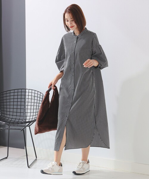 B:MING by BEAMS（ビーミングバイビームス）の「バンドカラー ワンピース（S～M）（シャツワンピース・レディース・サックスブルー/オフホワイト/その他1/その他・SMALL/MEDIUM）」の9枚目の写真