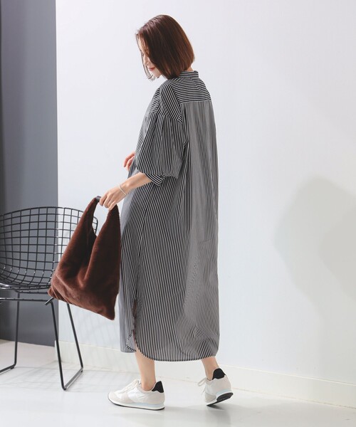 B:MING by BEAMS（ビーミングバイビームス）の「バンドカラー ワンピース（S～M）（シャツワンピース・レディース・サックスブルー/オフホワイト/その他1/その他・SMALL/MEDIUM）」の11枚目の写真