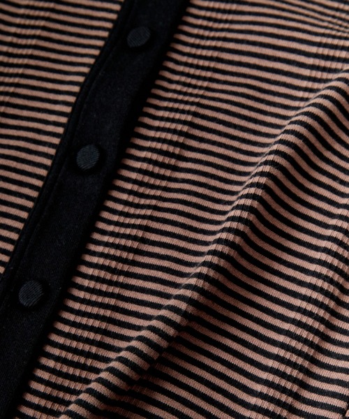 MILLER（ミラー）の「[MILLER/ミラー] 別注 パネルリブ ポロカーディガン（カーディガン/ボレロ・レディース・アイボリー/ブラック/チョコ/ブラウン/レッド・F）」の19枚目の写真