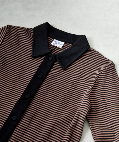 MILLER（ミラー）の「[MILLER/ミラー] 別注 パネルリブ ポロカーディガン（カーディガン/ボレロ・レディース・アイボリー/ブラック/チョコ/ブラウン/レッド・F）」の18枚目の写真