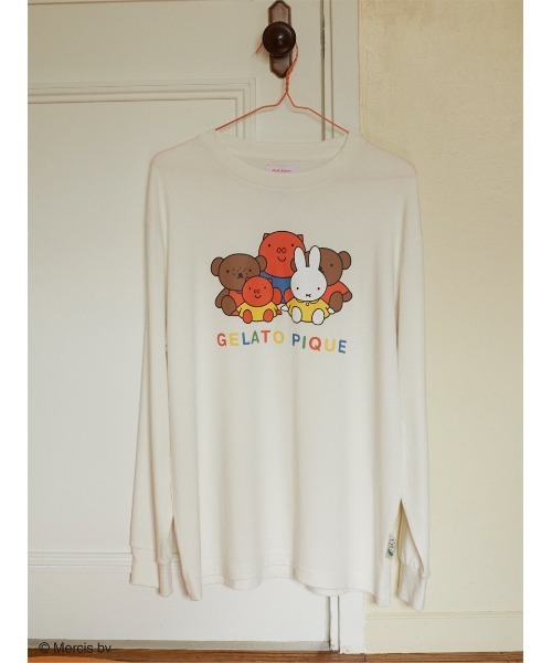 gelato pique（ジェラートピケ）の「【Dick Bruna】【UNISEX】ワンポイントロンＴ（ルームウェア/パジャマ・レディース・オフホワイト・S-M/M-L）」の9枚目の写真