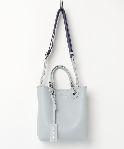 EMPORIO ARMANI（エンポリオアルマーニ）の「<オンライン限定>【エンポリオ アルマーニ】MyEA 縦型ショッパー ディアプリント（ハンドバッグ・レディース・ダークパープル/グレイッシュブルー・FREE）」の2枚目の写真