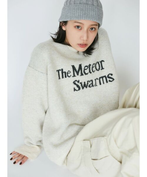 Ungrid(アングリッド)の「【WEB限定】ロゴルーズニット(ニット/セーター・レディース・ネイビー/チャコールグレー/アイボリー/ピンク・FREE)」の13枚目の写真