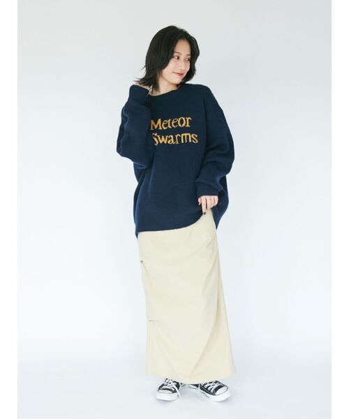 Ungrid(アングリッド)の「【WEB限定】ロゴルーズニット(ニット/セーター・レディース・ネイビー/チャコールグレー/アイボリー/ピンク・FREE)」の20枚目の写真