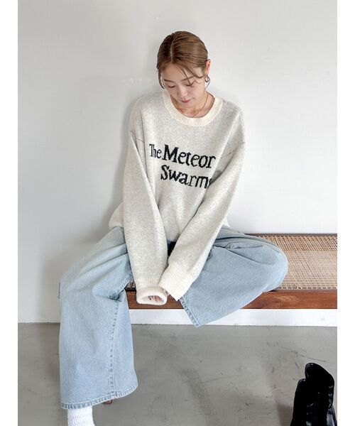 Ungrid ロゴルーズニット 新品タグ付き セール】【WEB限定】ロゴルーズニット（ニット/セーター）｜Ungrid