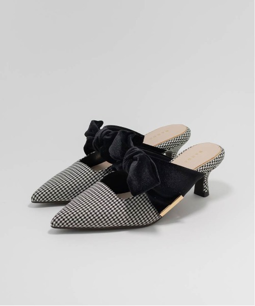 RANDA ベロアリボンミュールパンプス セール】ベロアリボンミュールパンプス（パンプス）｜RANDA