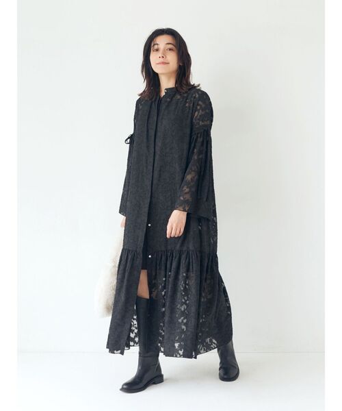 【セール】スリーブデザインジャカードワンピース（ワンピース）｜Ungrid（アングリッド）