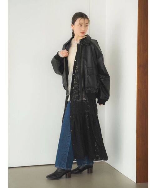 【セール】スリーブデザインジャカードワンピース（ワンピース）｜Ungrid（アングリッド）