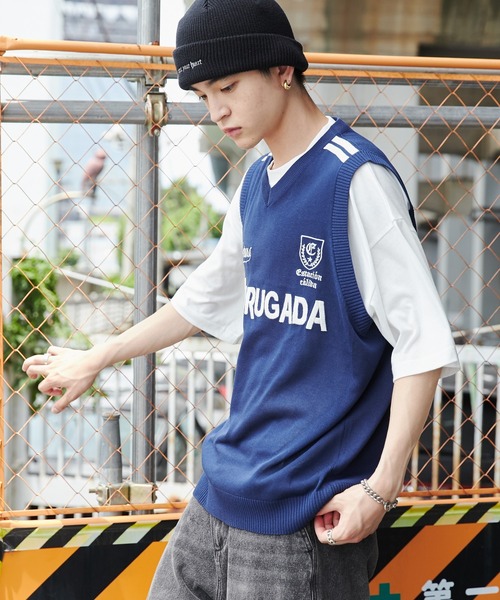 WEGO（ウィゴー）の「WEGO/アンサンブルゲームロゴニットベスト（アンサンブル・メンズ・ネイビー/ブラック・MEDIUM/LARGE）」の11枚目の写真